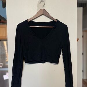 Black Cropped Long Sleeve